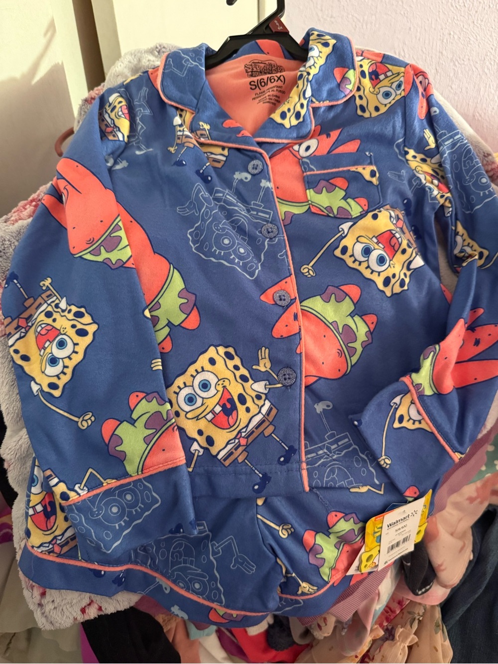 SpongeBob Squarepants Blue & Orange Kids Pajama Set